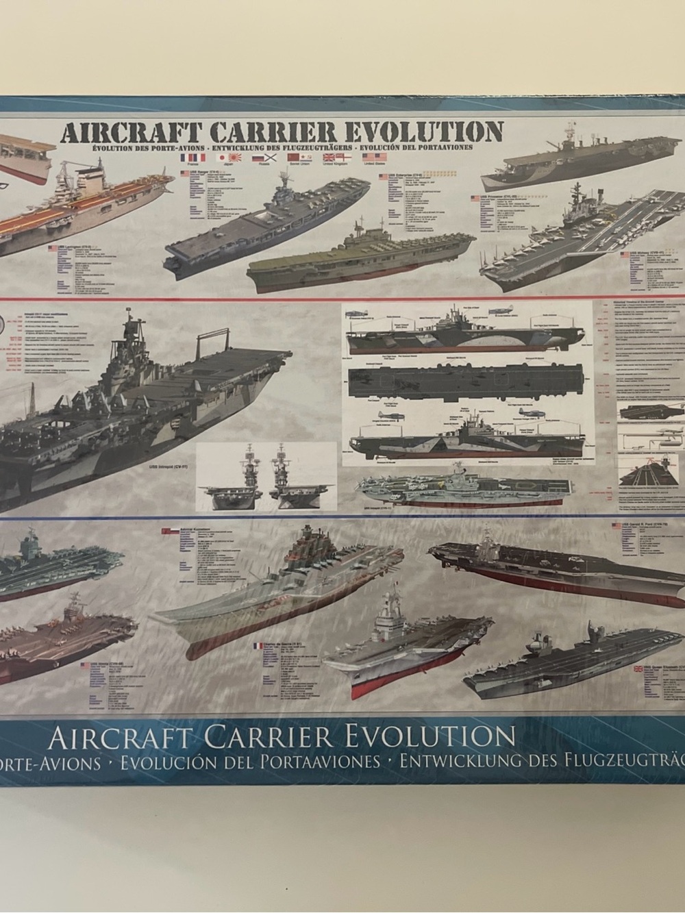 Eurographics Aircraft Carrier Evolution 1000-Piece Jigsaw Puzzle- New & Sealed